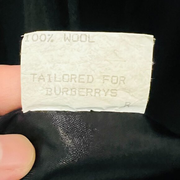 Vintage Burberry London 100% Wool Jacket Peacoat US 14 R Women Rare - Picture 6 of 16